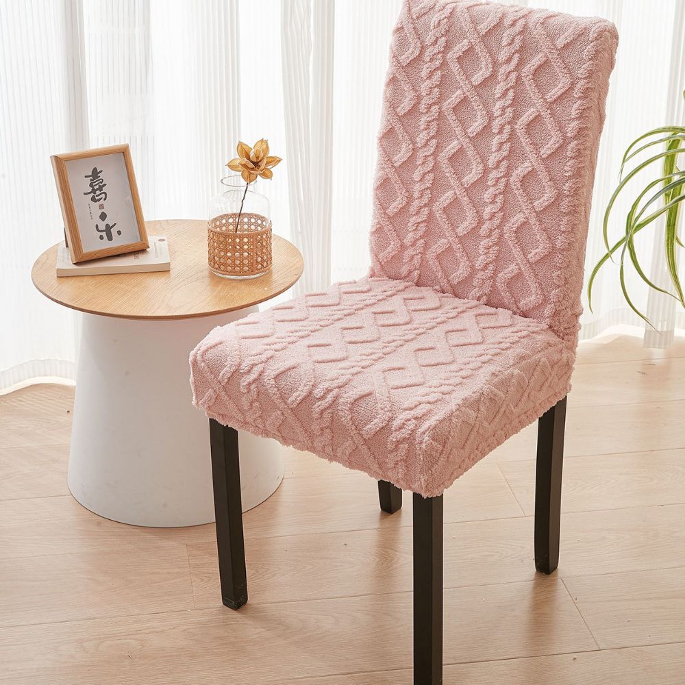 Stretch Jacquard Dining Chair Cover in Soft Microfiber