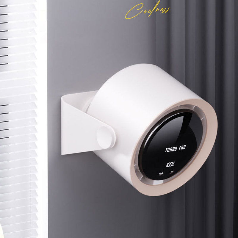 USB Desk Fan with Digital Display and 100-Speed Turbine