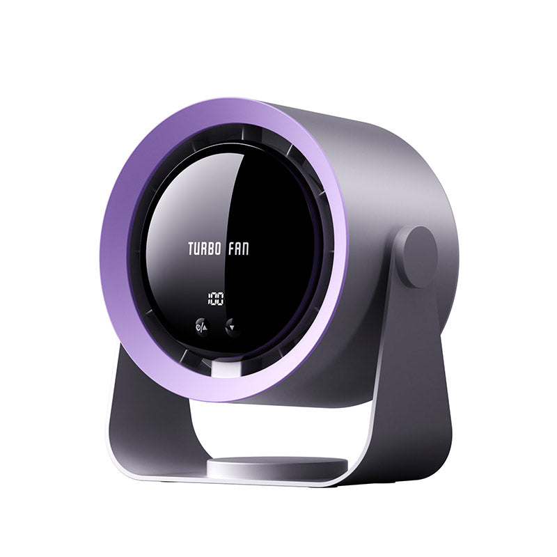 USB Desk Fan with Digital Display and 100-Speed Turbine
