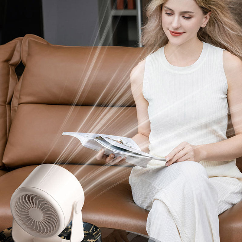 USB Desk Fan with Digital Display and 100-Speed Turbine