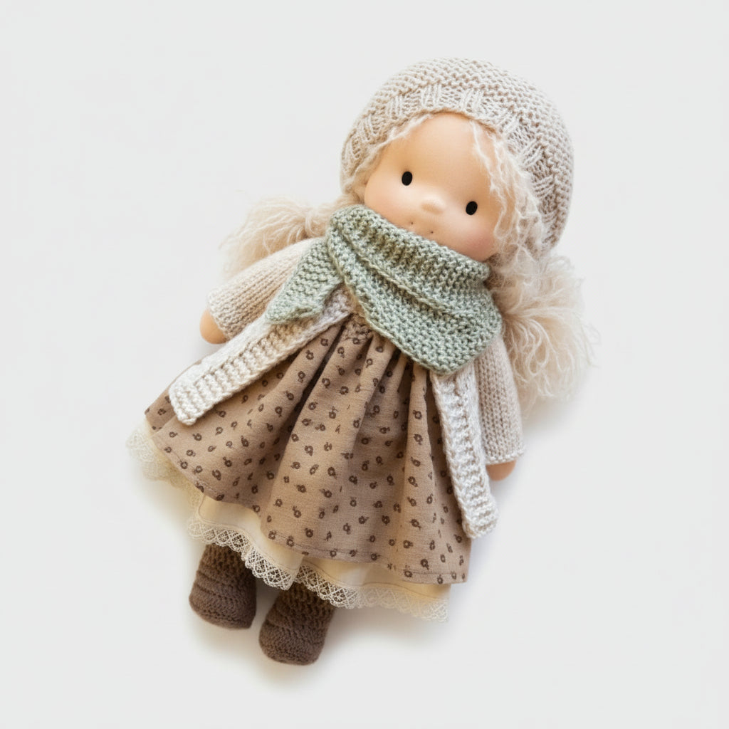 Handmade Waldorf Doll - Soft Cotton for Imaginative Play