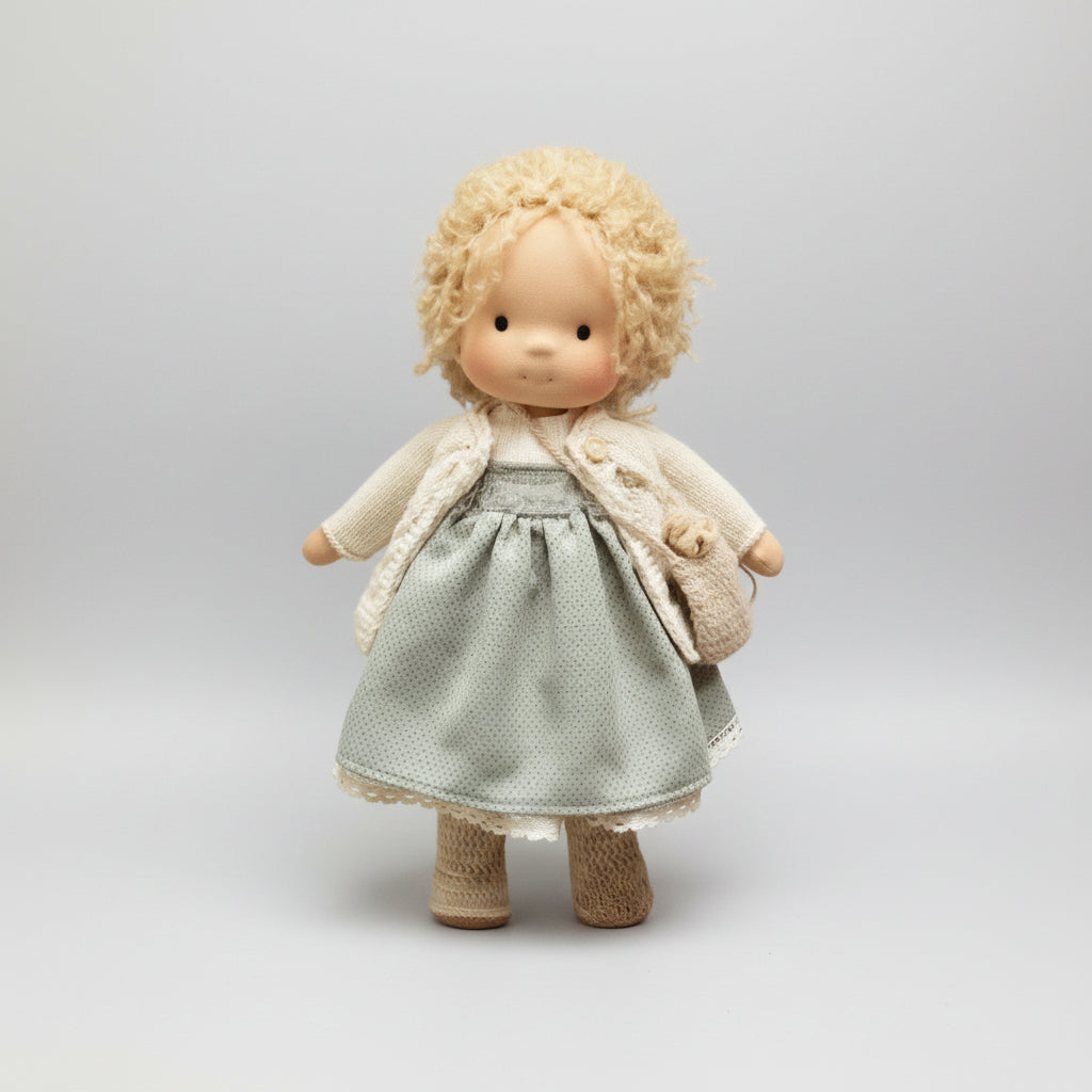 Handmade Waldorf Doll - Soft Cotton for Imaginative Play