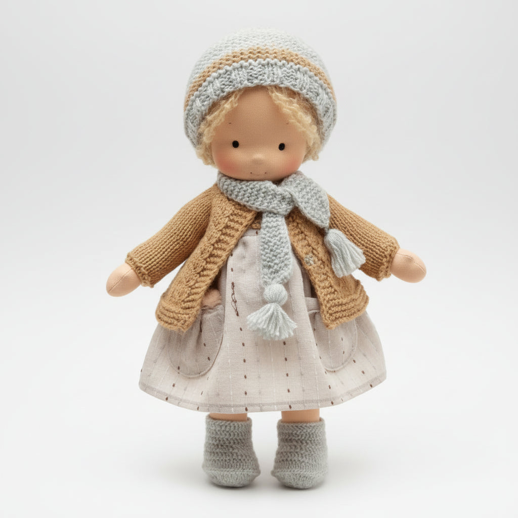 Handmade Waldorf Doll - Soft Cotton for Imaginative Play