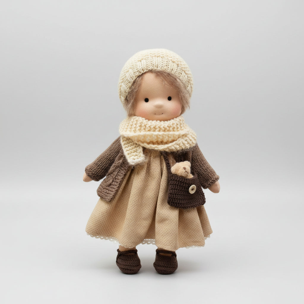 Handmade Waldorf Doll - Soft Cotton for Imaginative Play