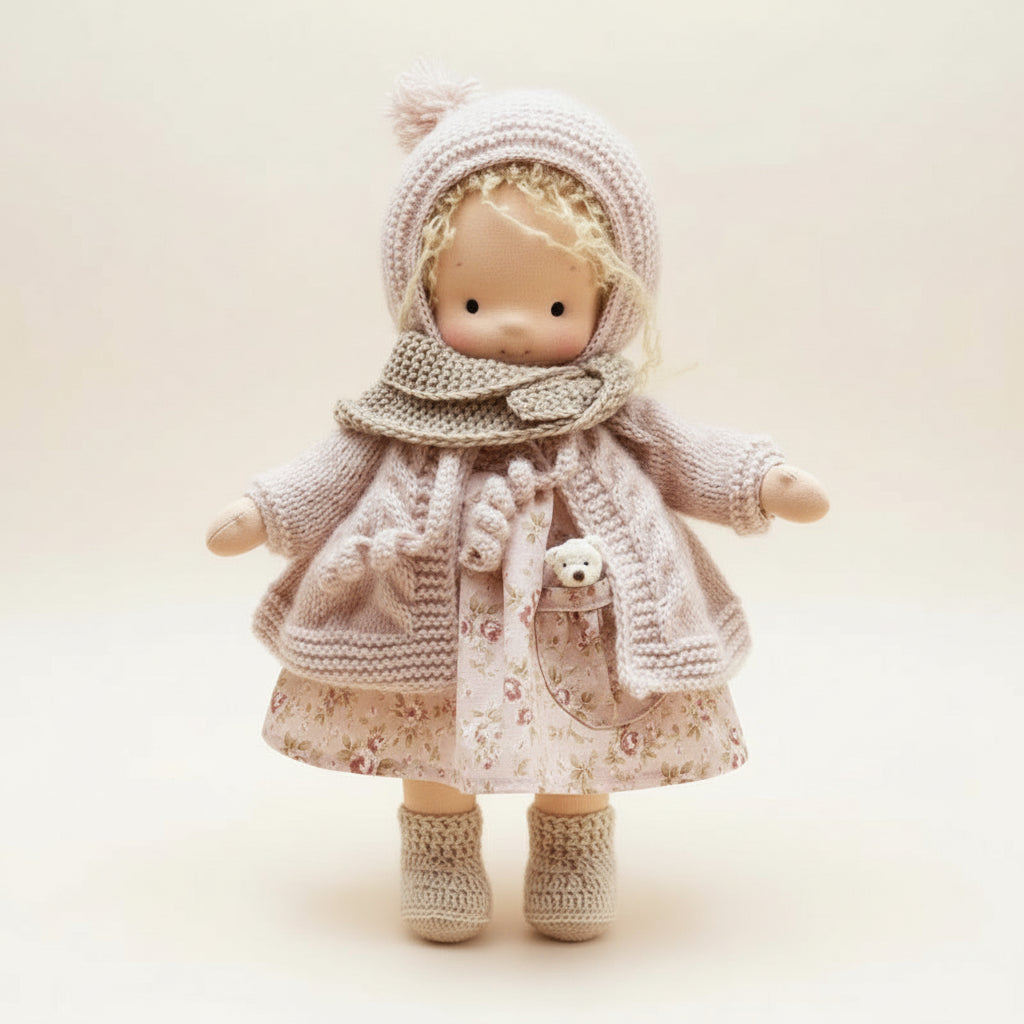 Handmade Waldorf Doll - Soft Cotton for Imaginative Play