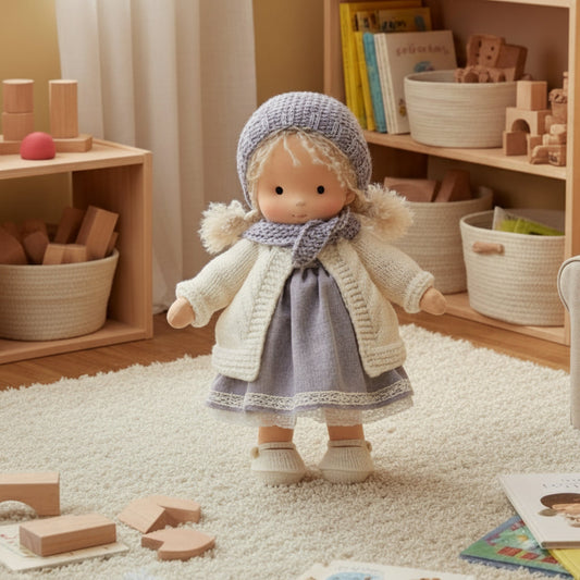 Handmade Waldorf Doll - Soft Cotton for Imaginative Play