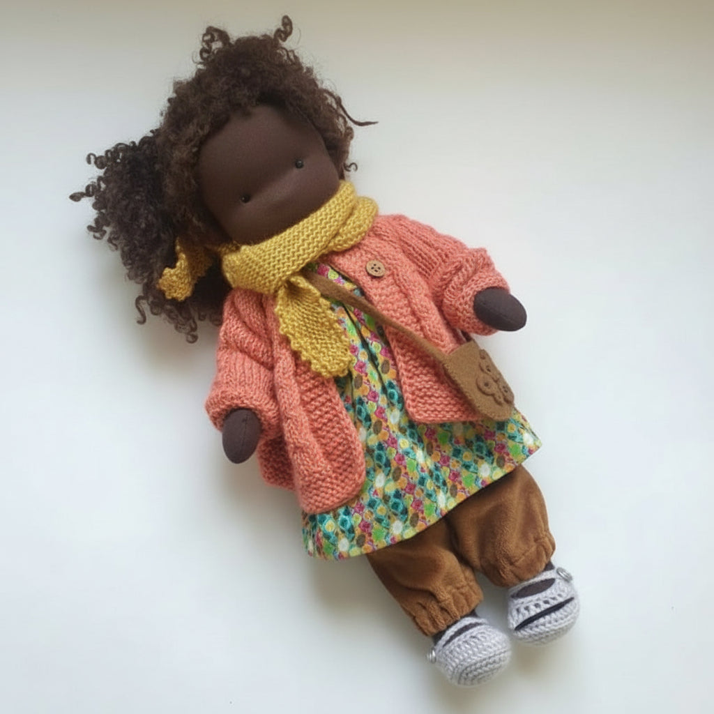 Handmade Waldorf Doll - Soft Cotton for Imaginative Play