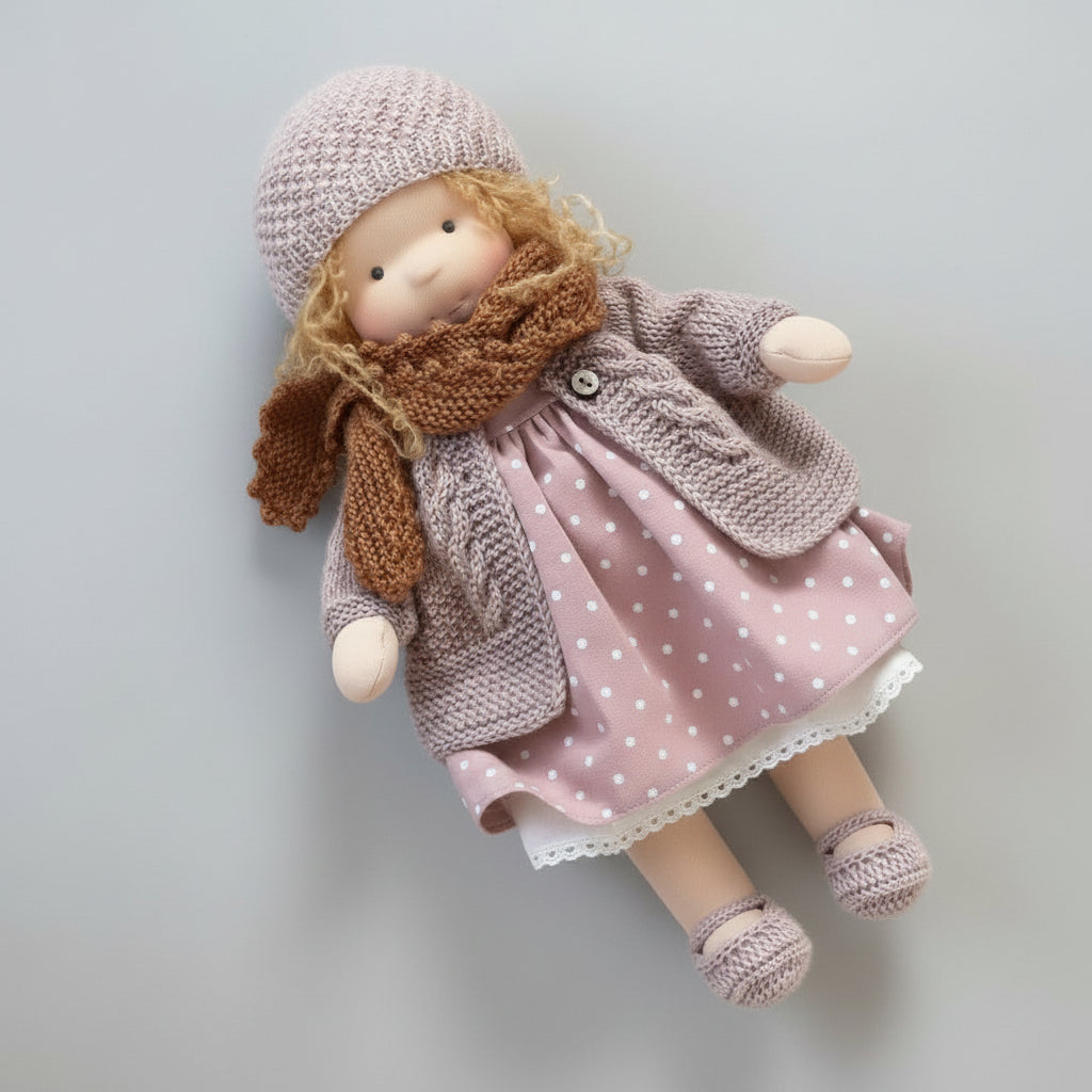 Handmade Waldorf Doll - Soft Cotton for Imaginative Play