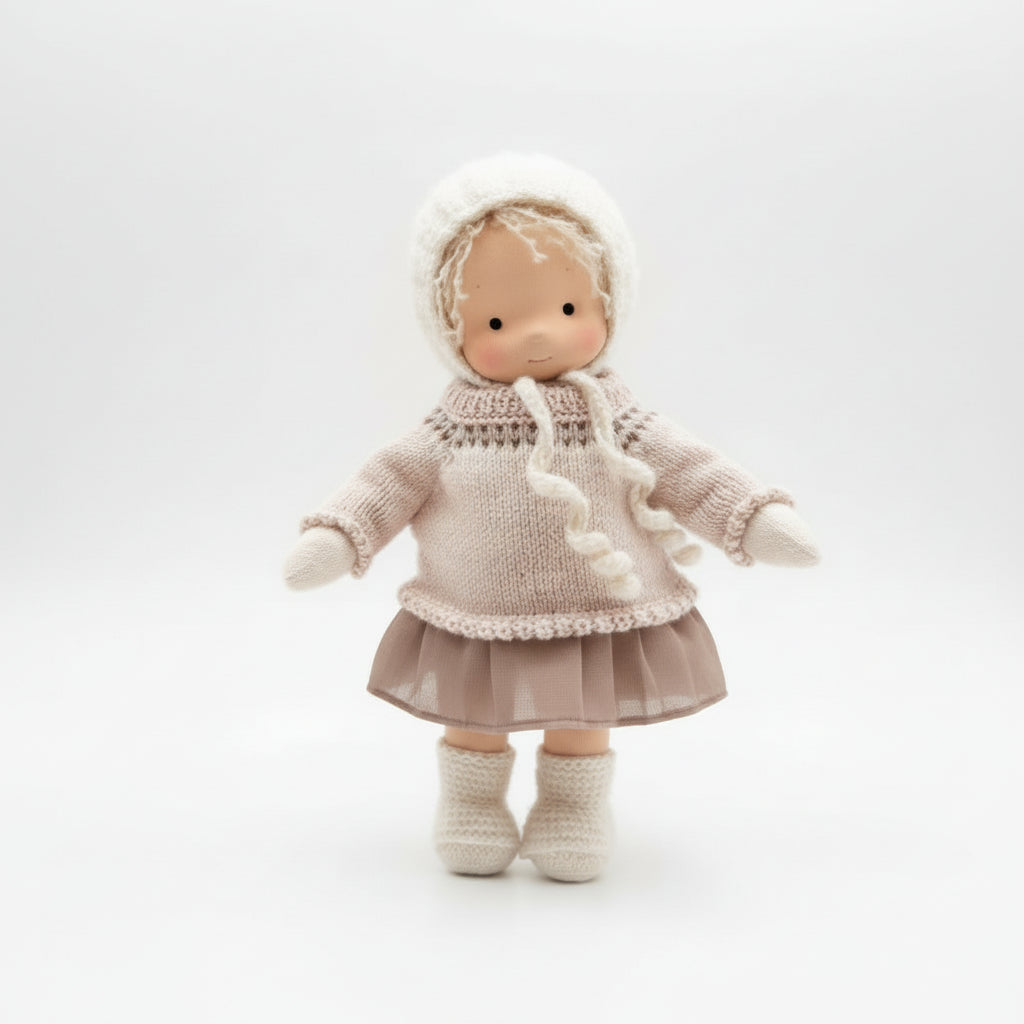 Handmade Waldorf Doll - Soft Cotton for Imaginative Play