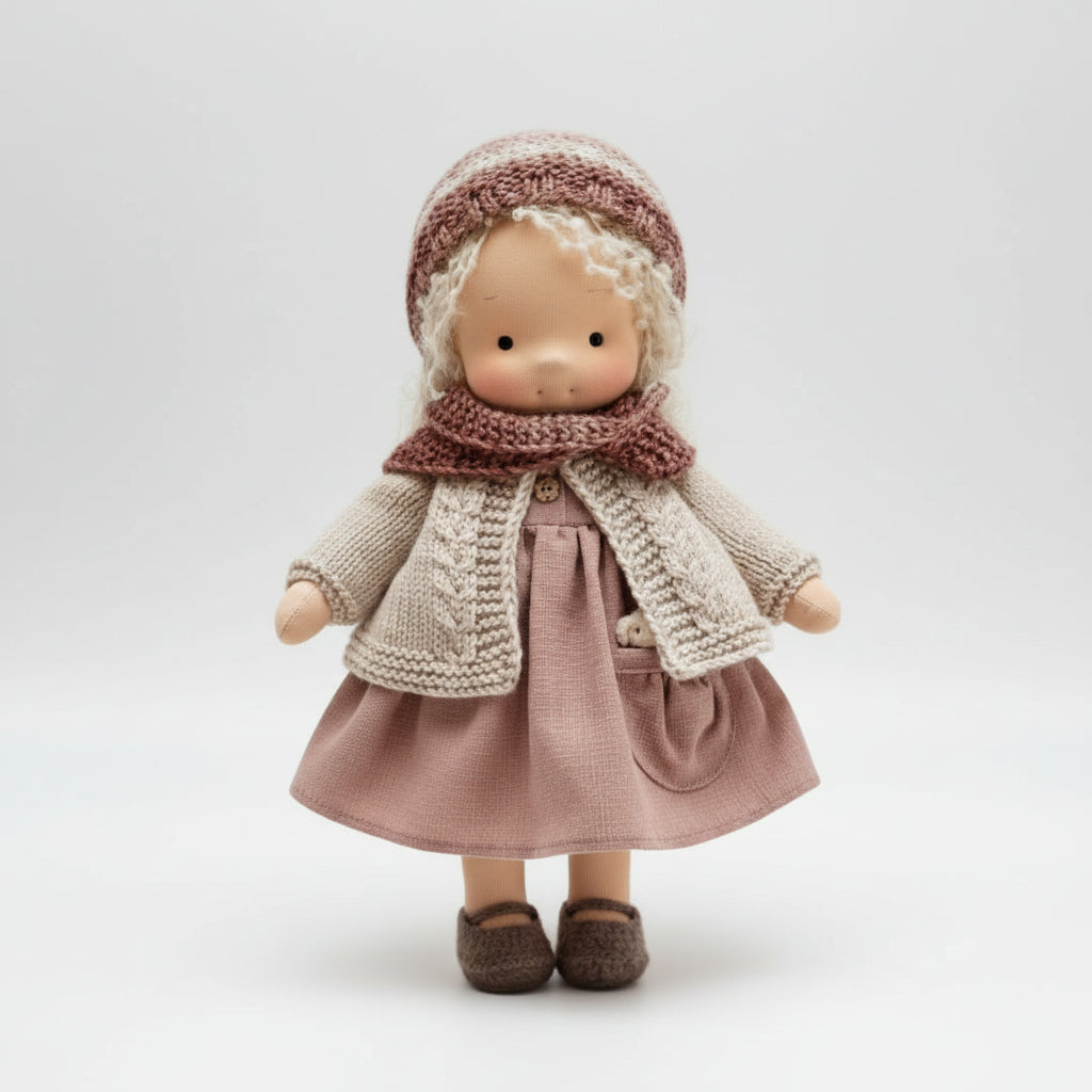 Handmade Waldorf Doll - Soft Cotton for Imaginative Play