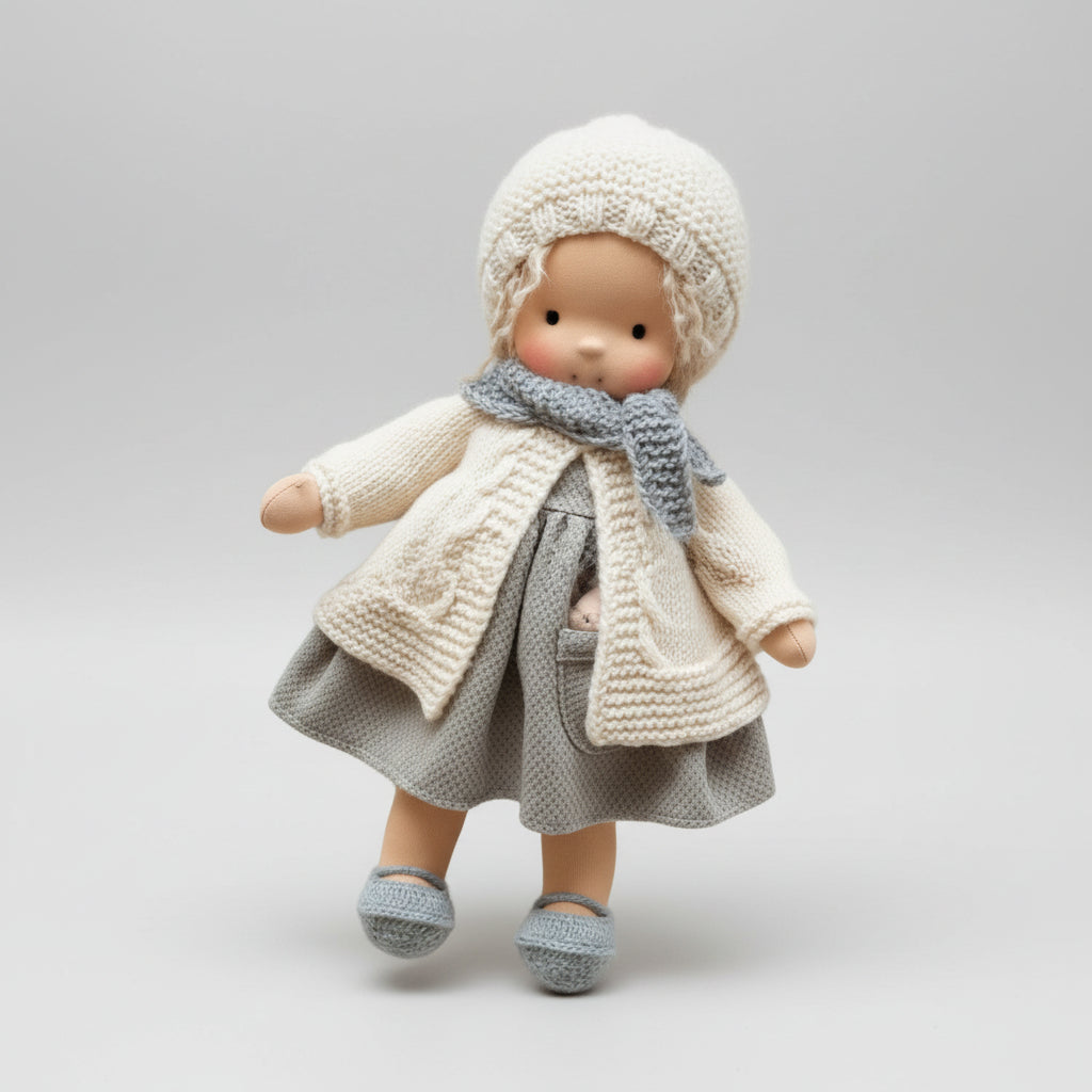 Handmade Waldorf Doll - Soft Cotton for Imaginative Play