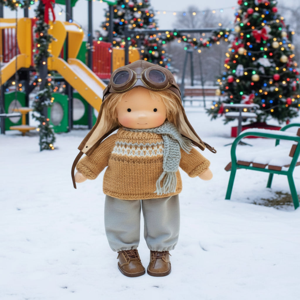 Handmade Waldorf Doll - Soft Cotton for Imaginative Play