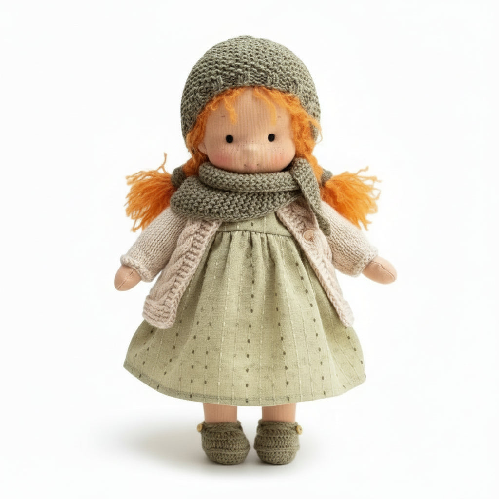 Handmade Waldorf Doll - Soft Cotton for Imaginative Play