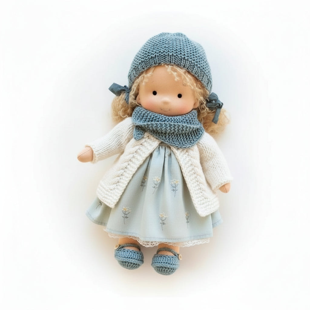 Handmade Waldorf Doll - Soft Cotton for Imaginative Play