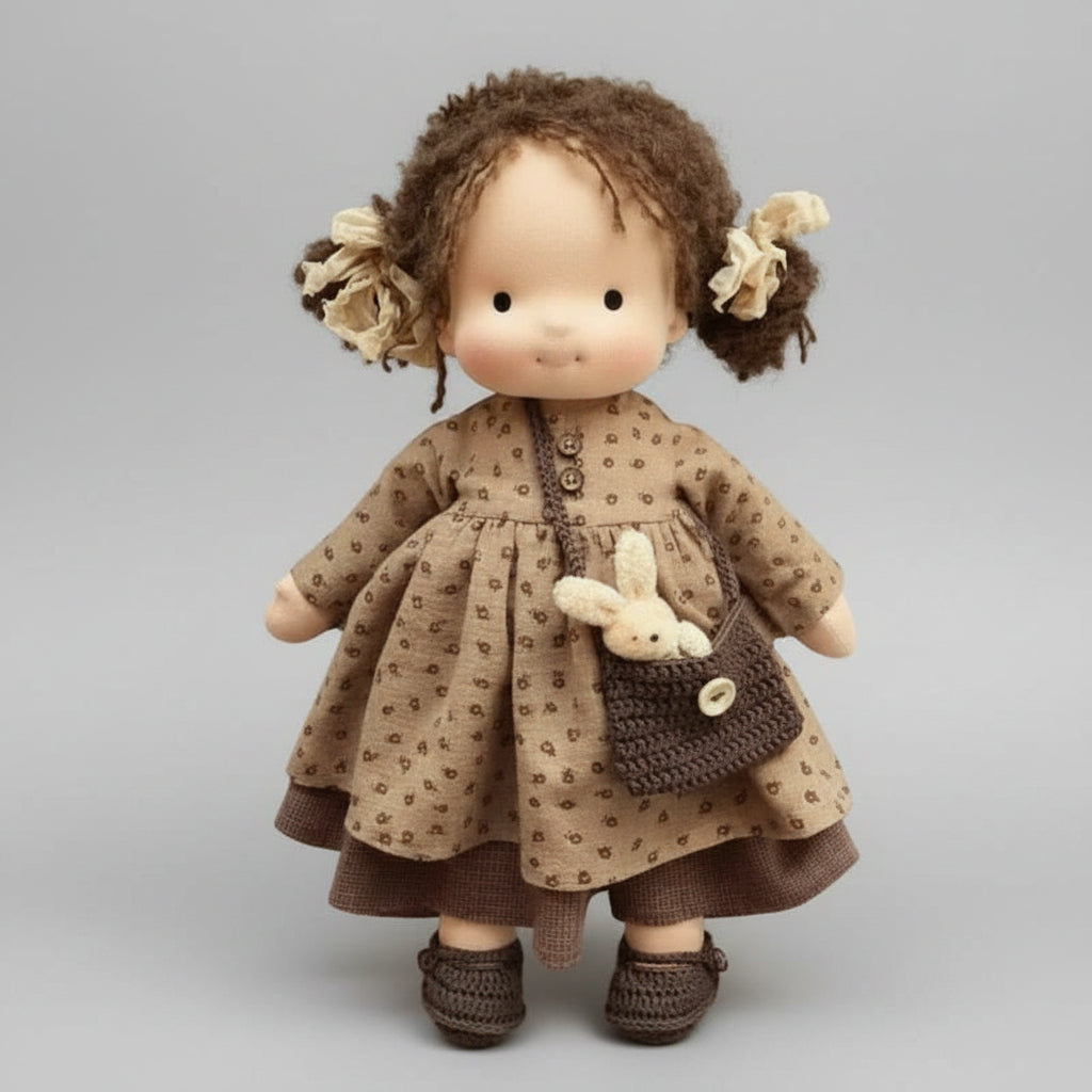Handmade Waldorf Doll - Soft Cotton for Imaginative Play