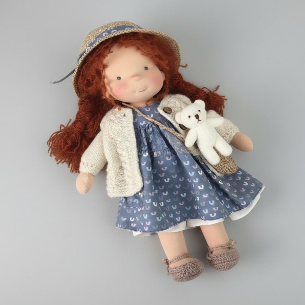 Handmade Waldorf Doll - Soft Cotton for Imaginative Play