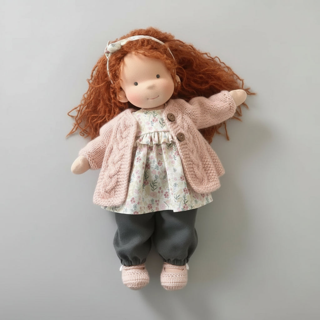 Handmade Waldorf Doll - Soft Cotton for Imaginative Play