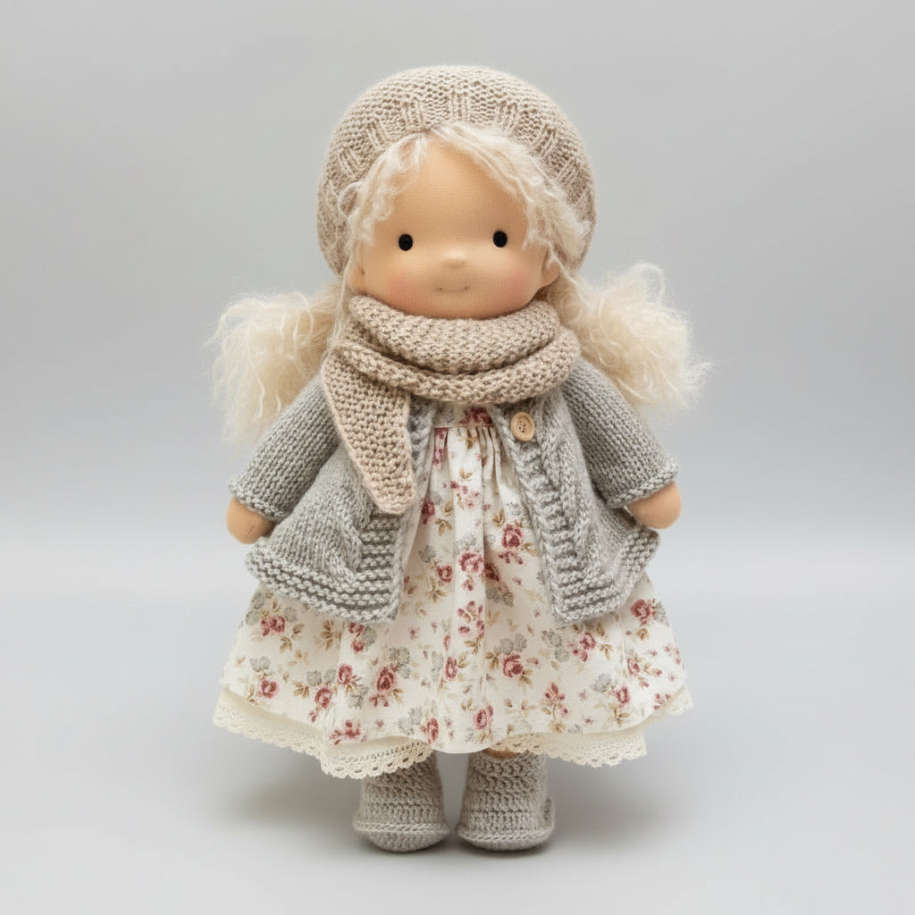 Handmade Waldorf Doll - Soft Cotton for Imaginative Play