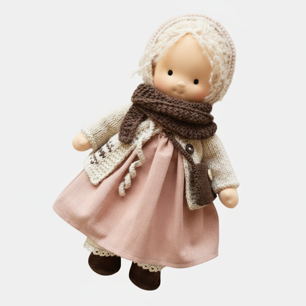 Handmade Waldorf Doll - Soft Cotton for Imaginative Play
