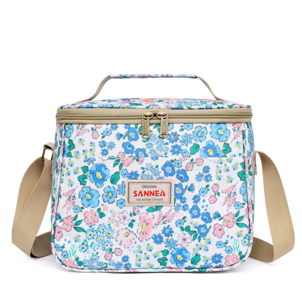 Insulated Retro Floral Picnic Lunch Bag