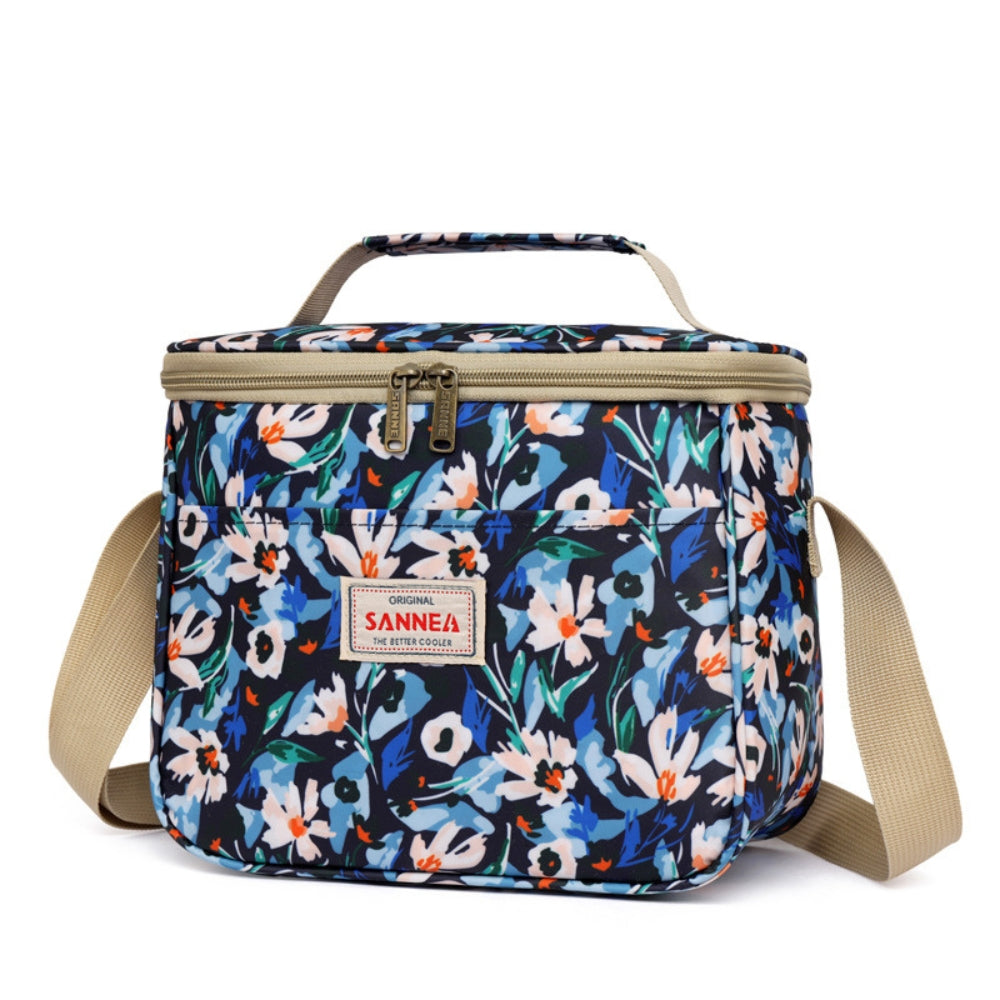 Insulated Retro Floral Picnic Lunch Bag