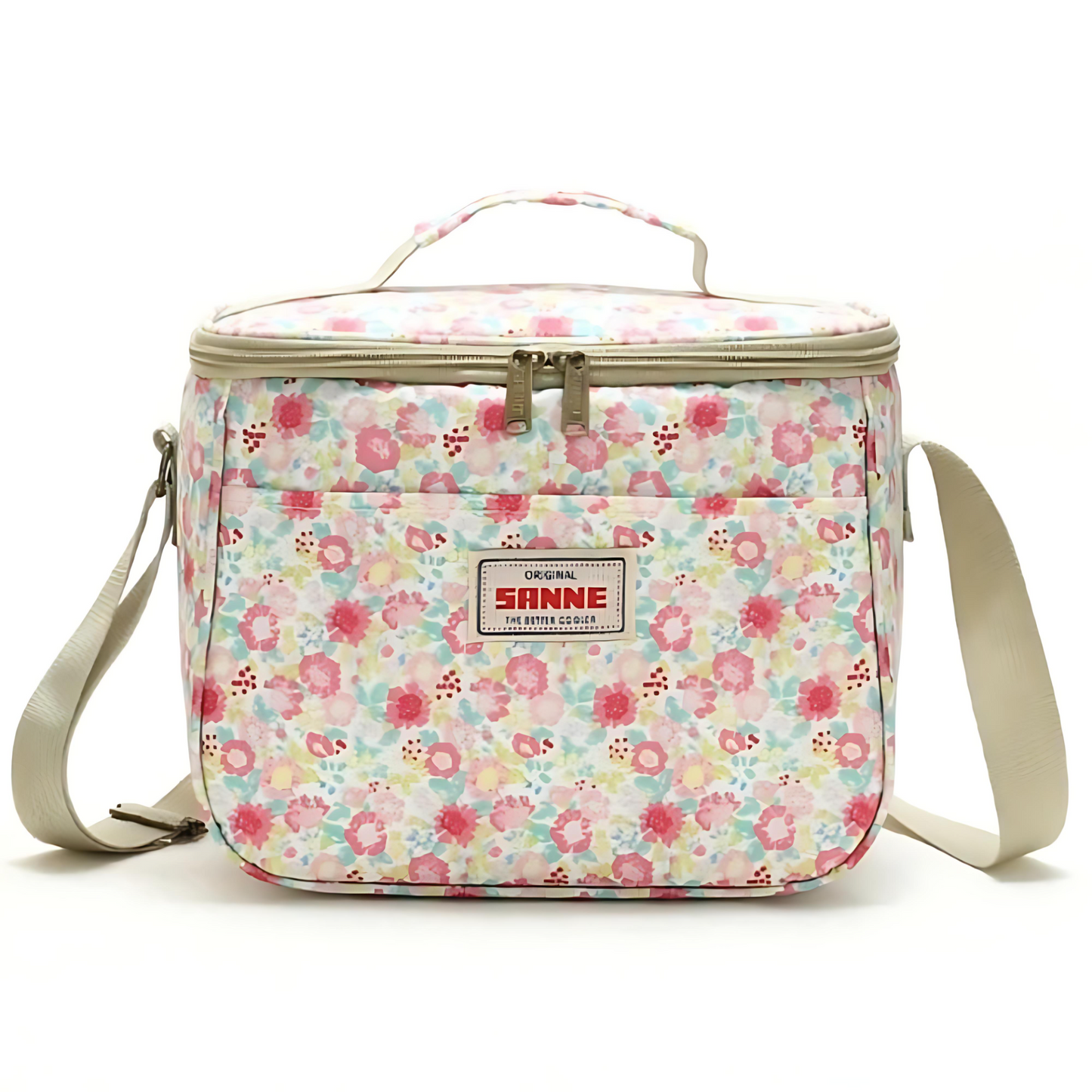 Insulated Retro Floral Picnic Lunch Bag