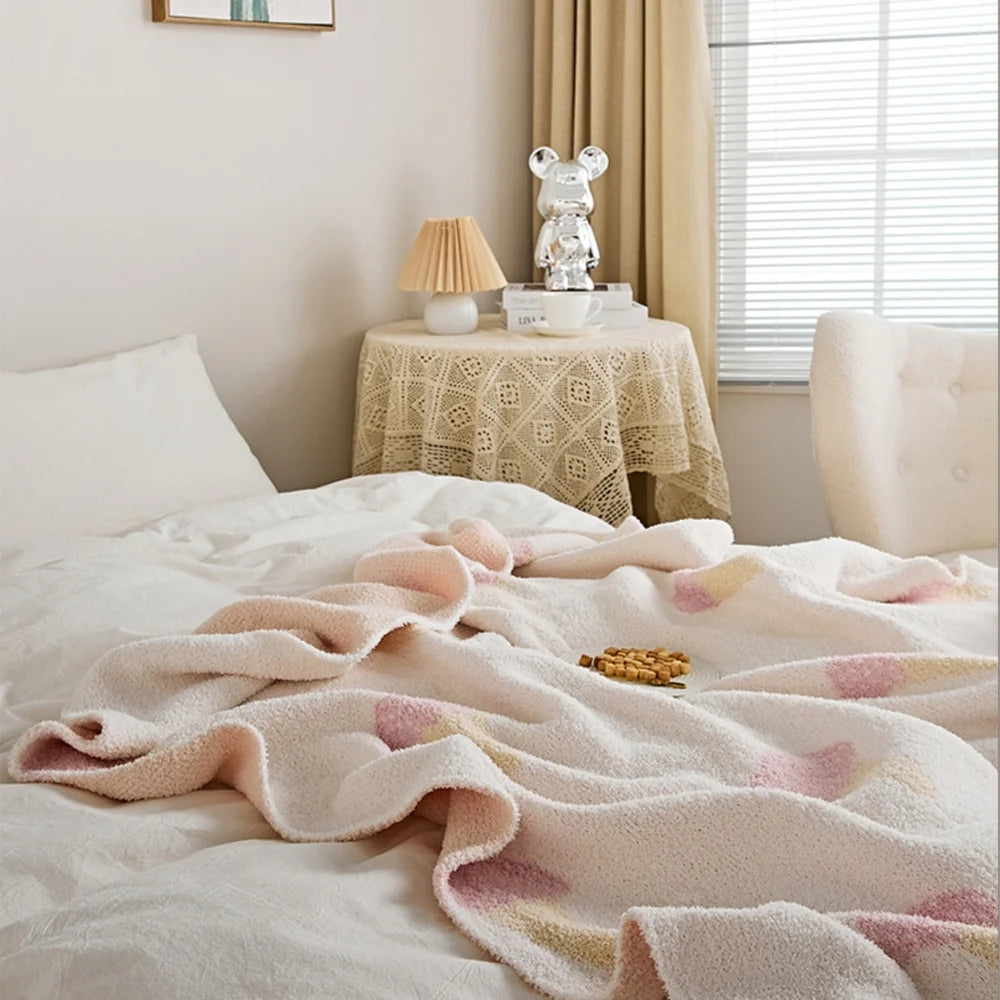 Ice Cream Cone Soft Knit Throw Blanket