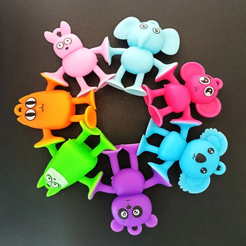 Soft Silicone Suction Animal Building Set for Kids