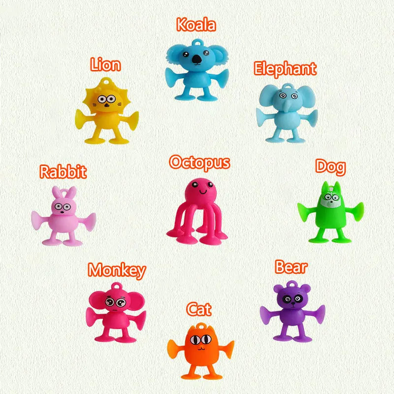 Soft Silicone Suction Animal Building Set for Kids