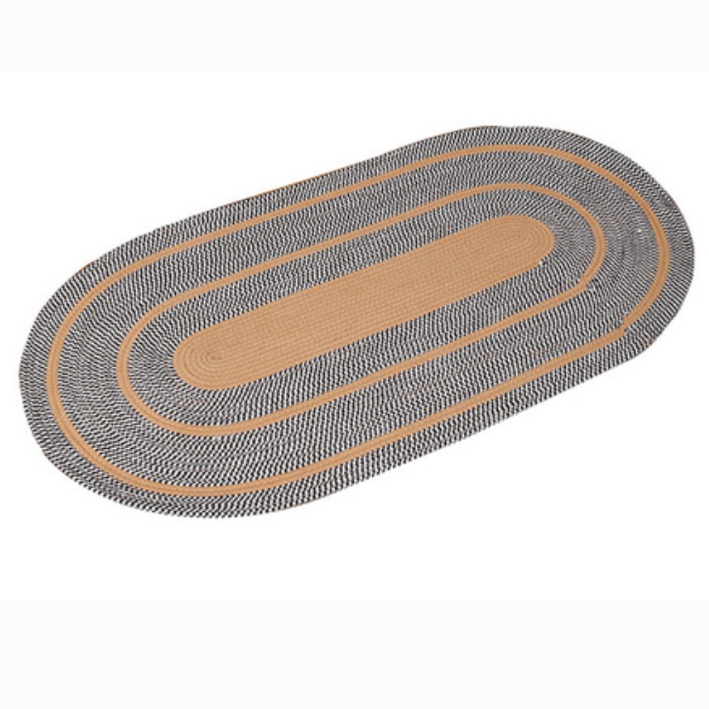 Sun Spiral Oval Bohemian Microfiber Rug
