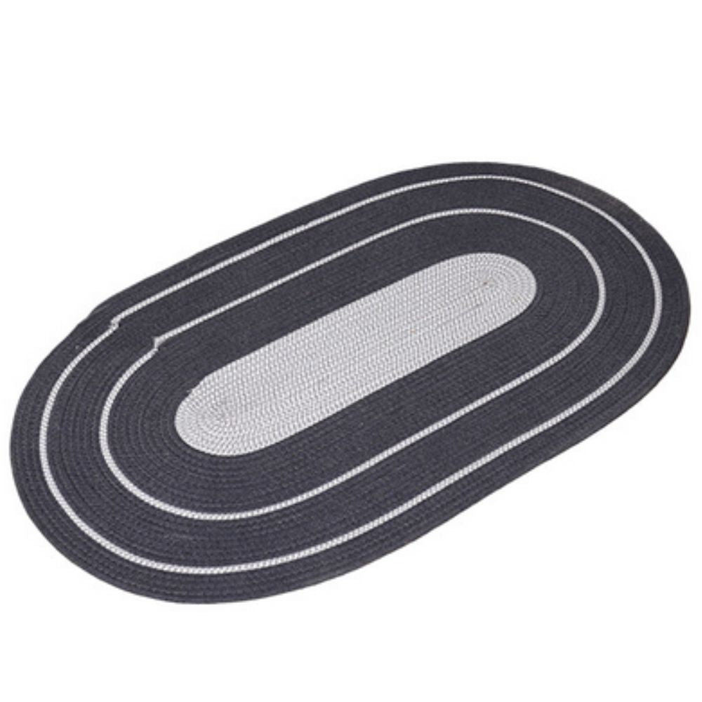Sun Spiral Oval Bohemian Microfiber Rug