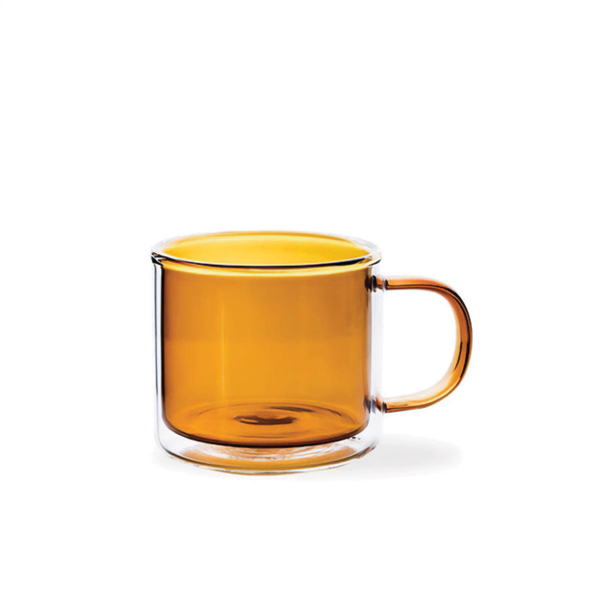 Double-Walled Tinted Glass Coffee Mug 12 oz