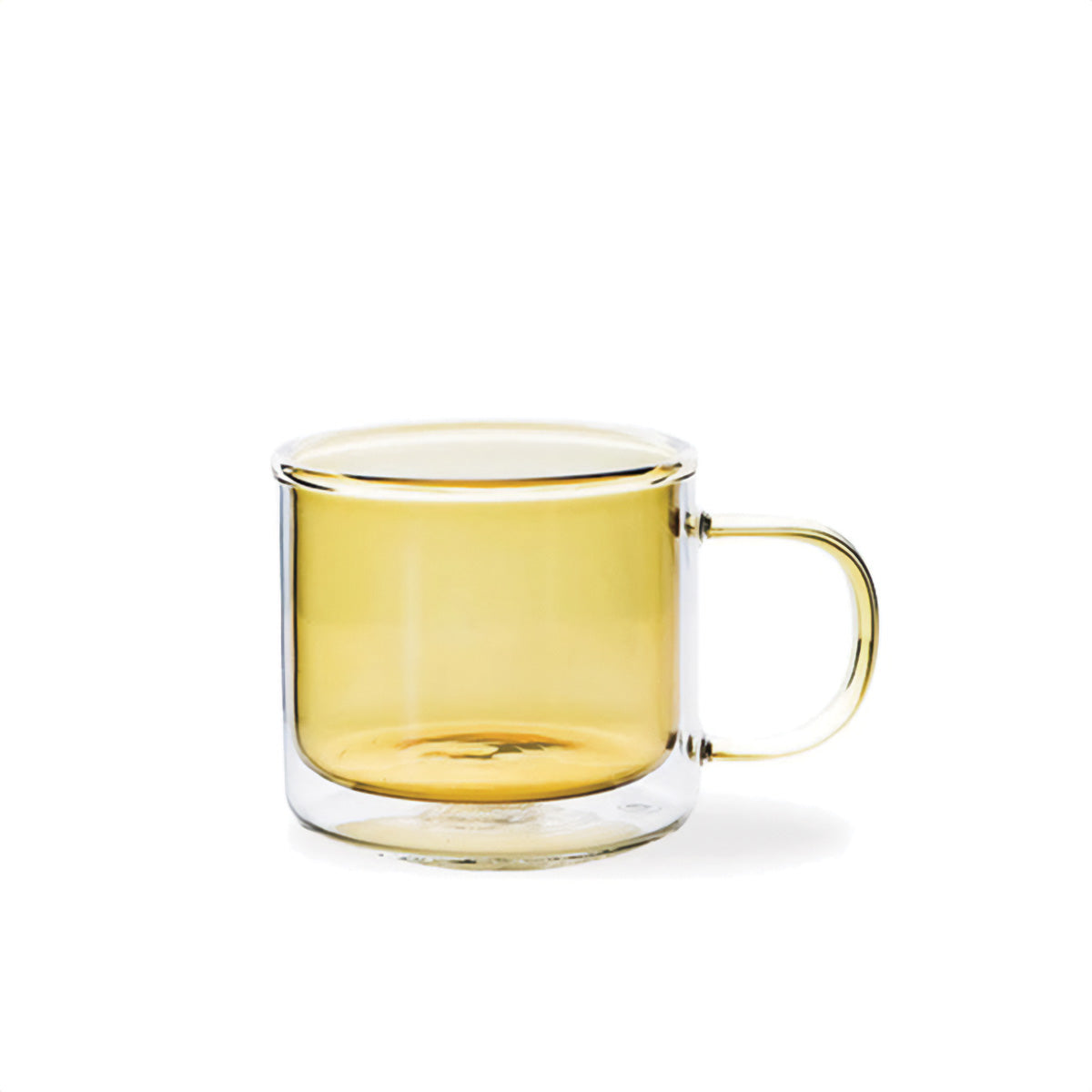 Double-Walled Tinted Glass Coffee Mug 12 oz