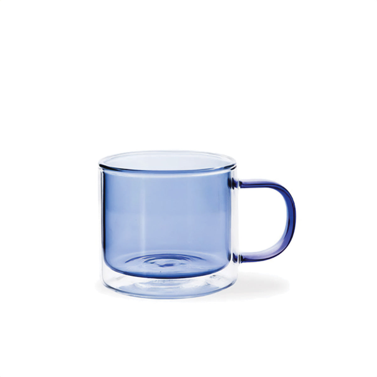Double-Walled Tinted Glass Coffee Mug 12 oz