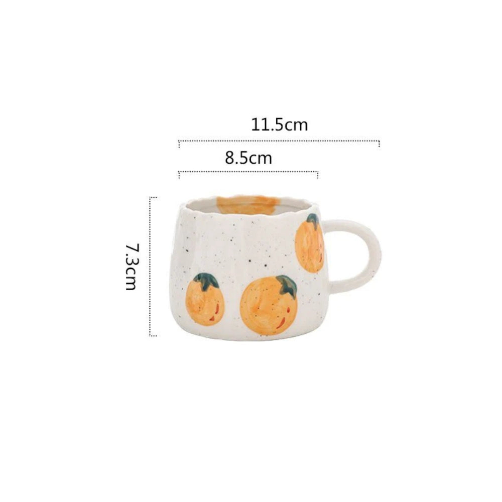 Hand-Painted Fruit Ceramic Coffee Mug