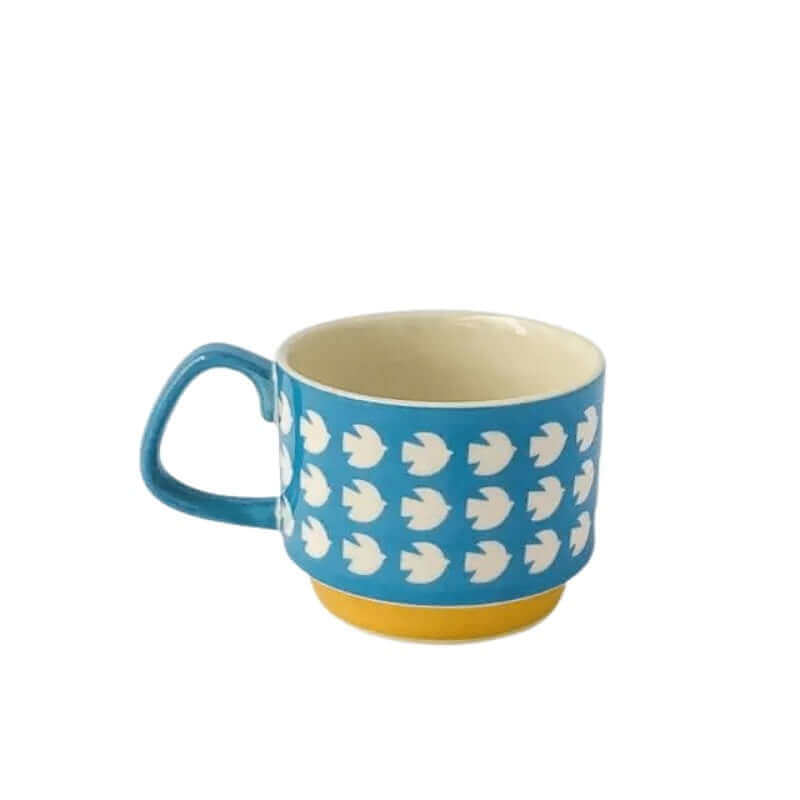 Retro Ceramic Coffee Mugs in Mid-Century Modern Style – 8 Unique Patterns