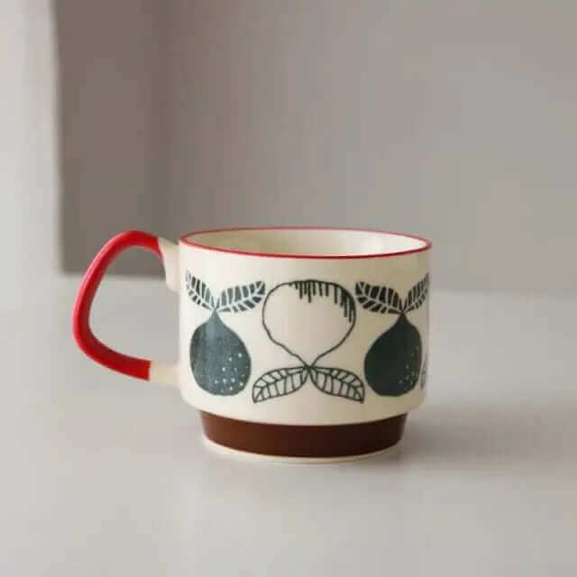 Retro Ceramic Coffee Mugs in Mid-Century Modern Style – 8 Unique Patterns