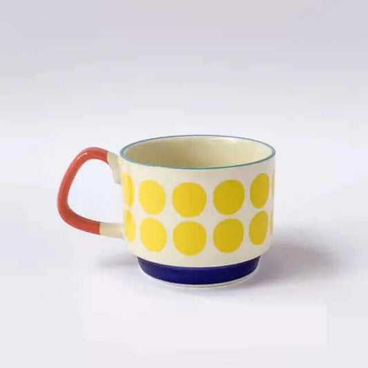 Retro Ceramic Coffee Mugs in Mid-Century Modern Style – 8 Unique Patterns