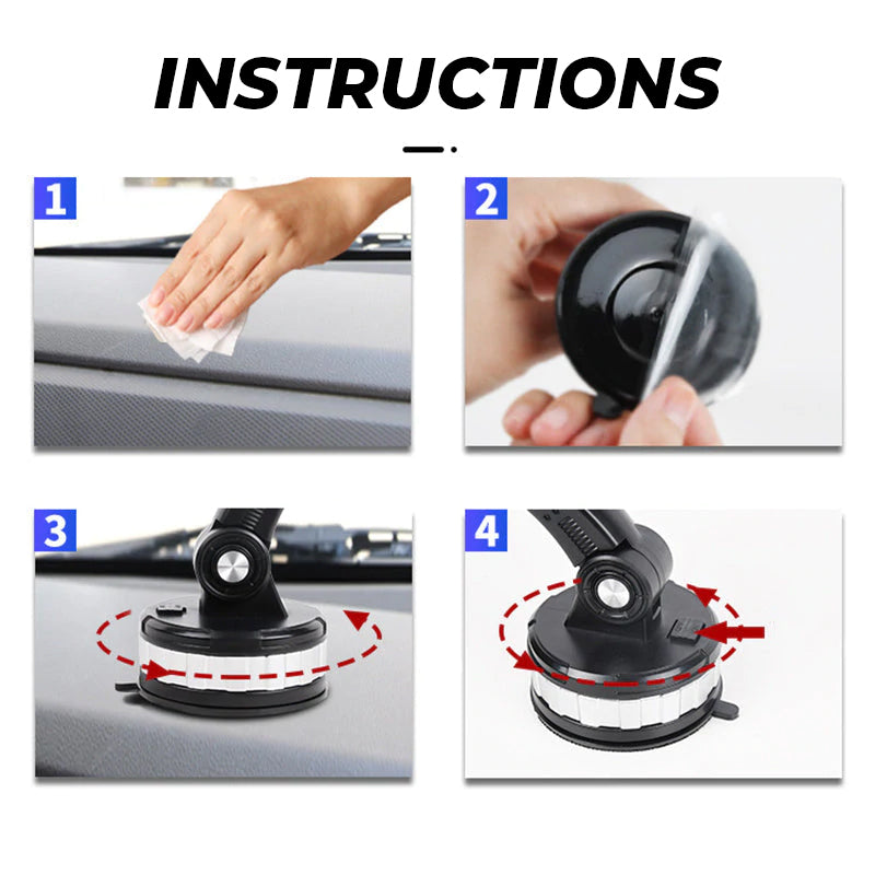 360° Adjustable Car Phone Holder with Strong Grip