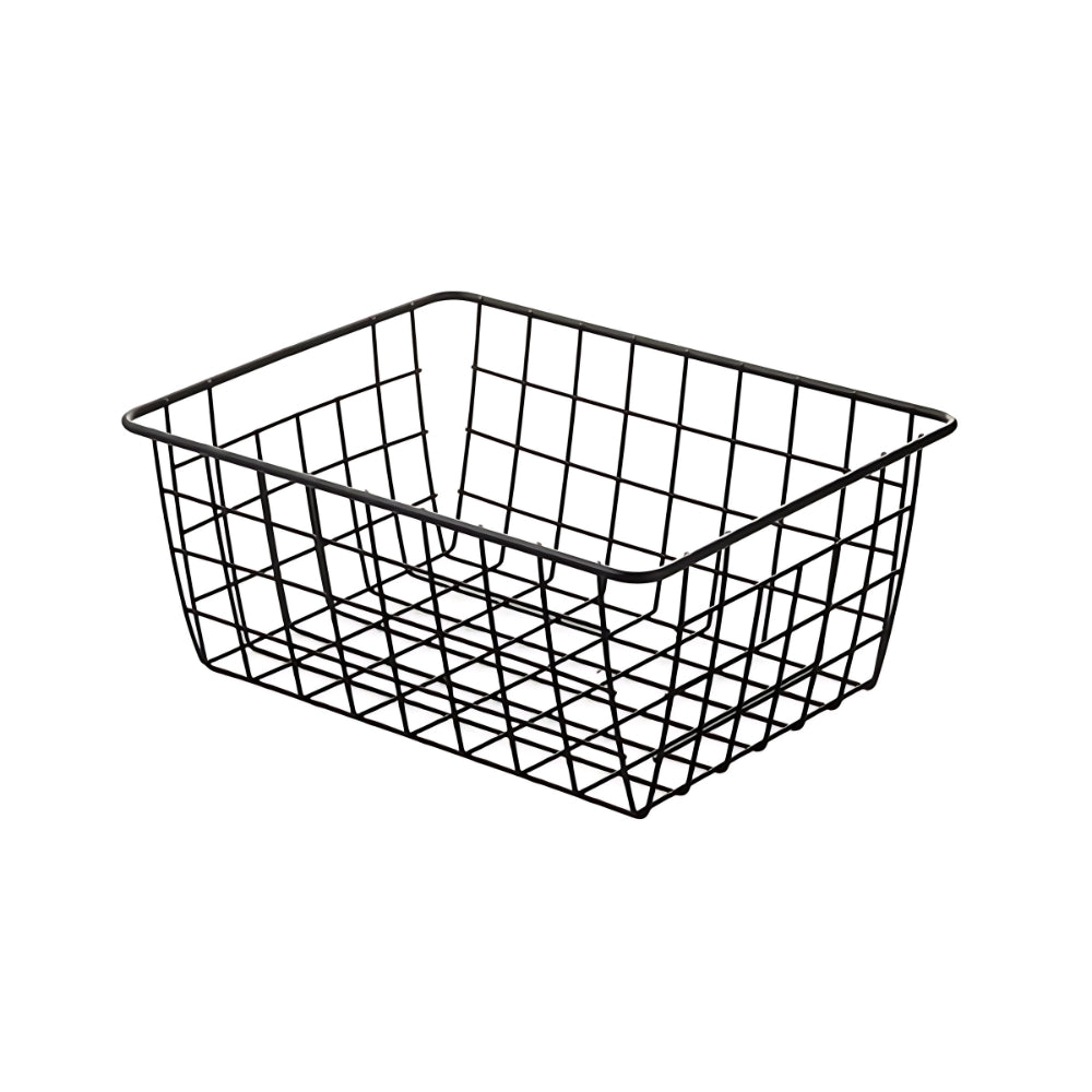 Geometric Iron Wire Storage Basket with Handles