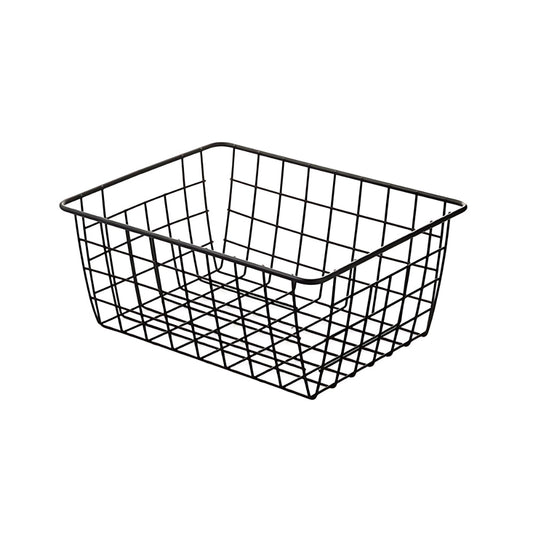 Geometric Iron Wire Storage Basket with Handles