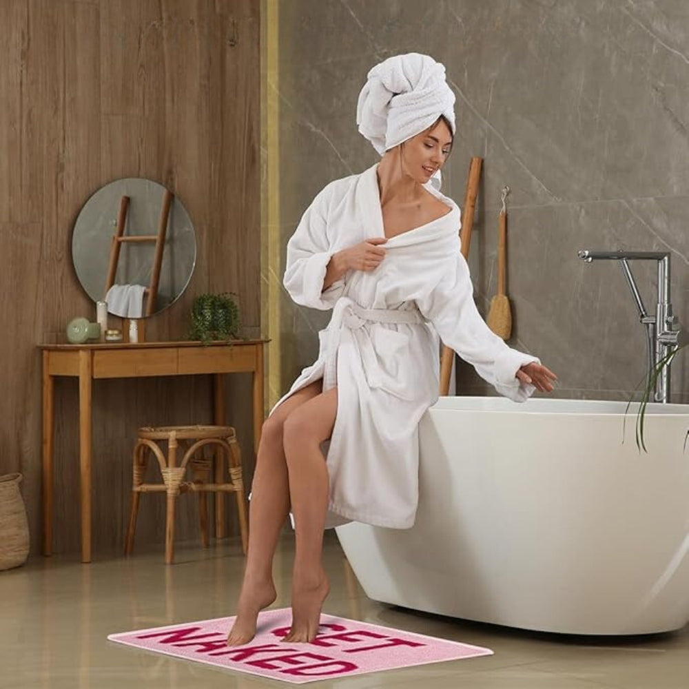 Funny Non-Slip Bathroom Mat - Get Naked Design