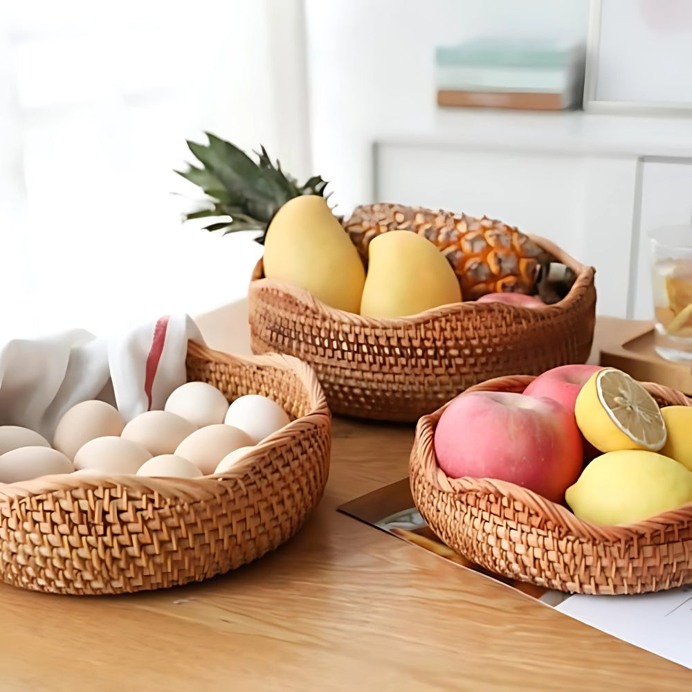 Handwoven Eco-Friendly Rattan Storage Basket