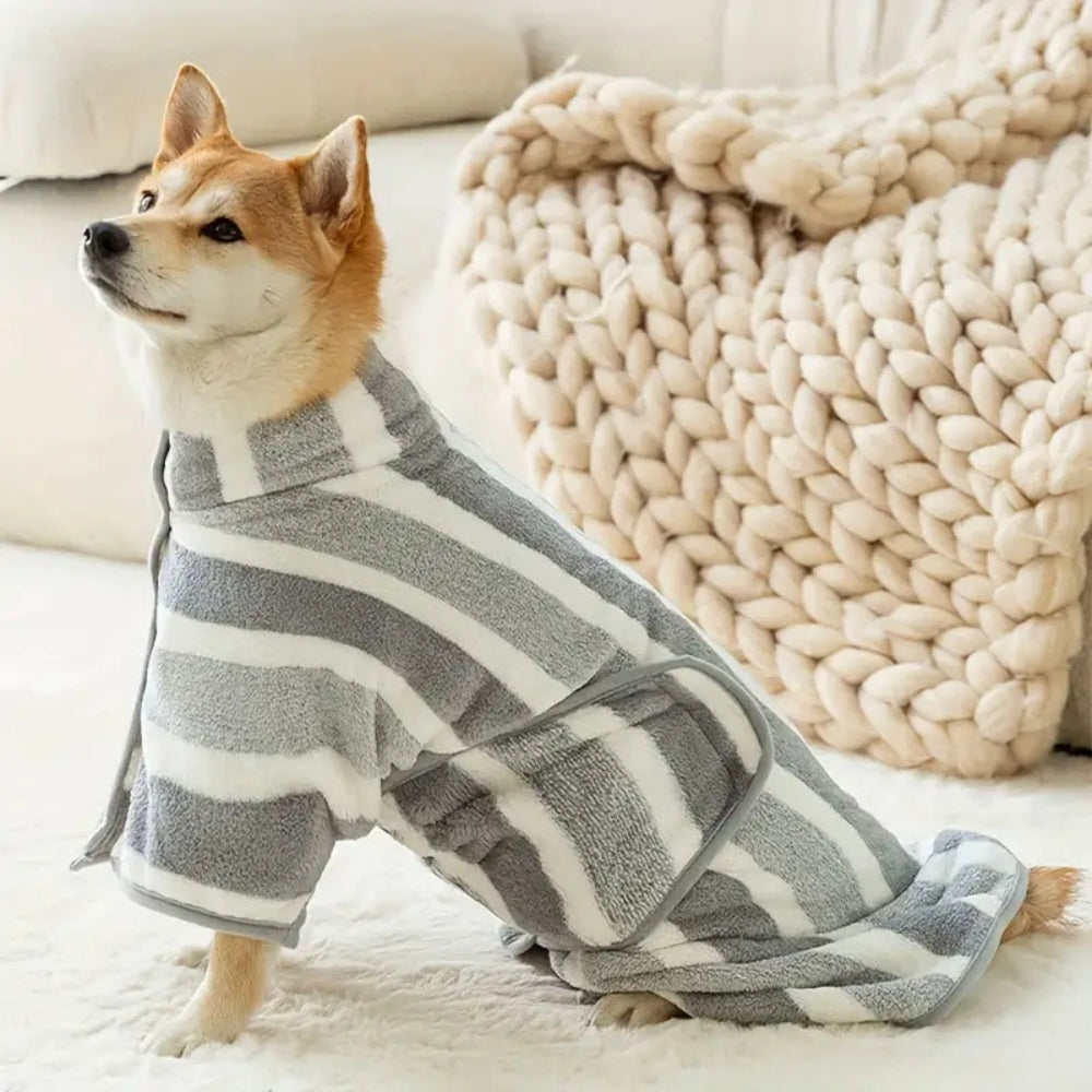 Super Absorbent Dog Drying Towel Robe