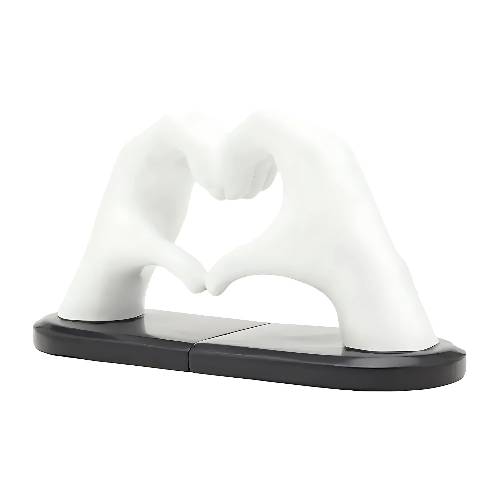 Resin Heart-Shaped Love Gesture Bookends