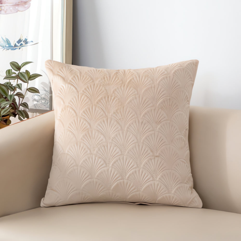 Coastal Velvet Scallop Cushion Cover