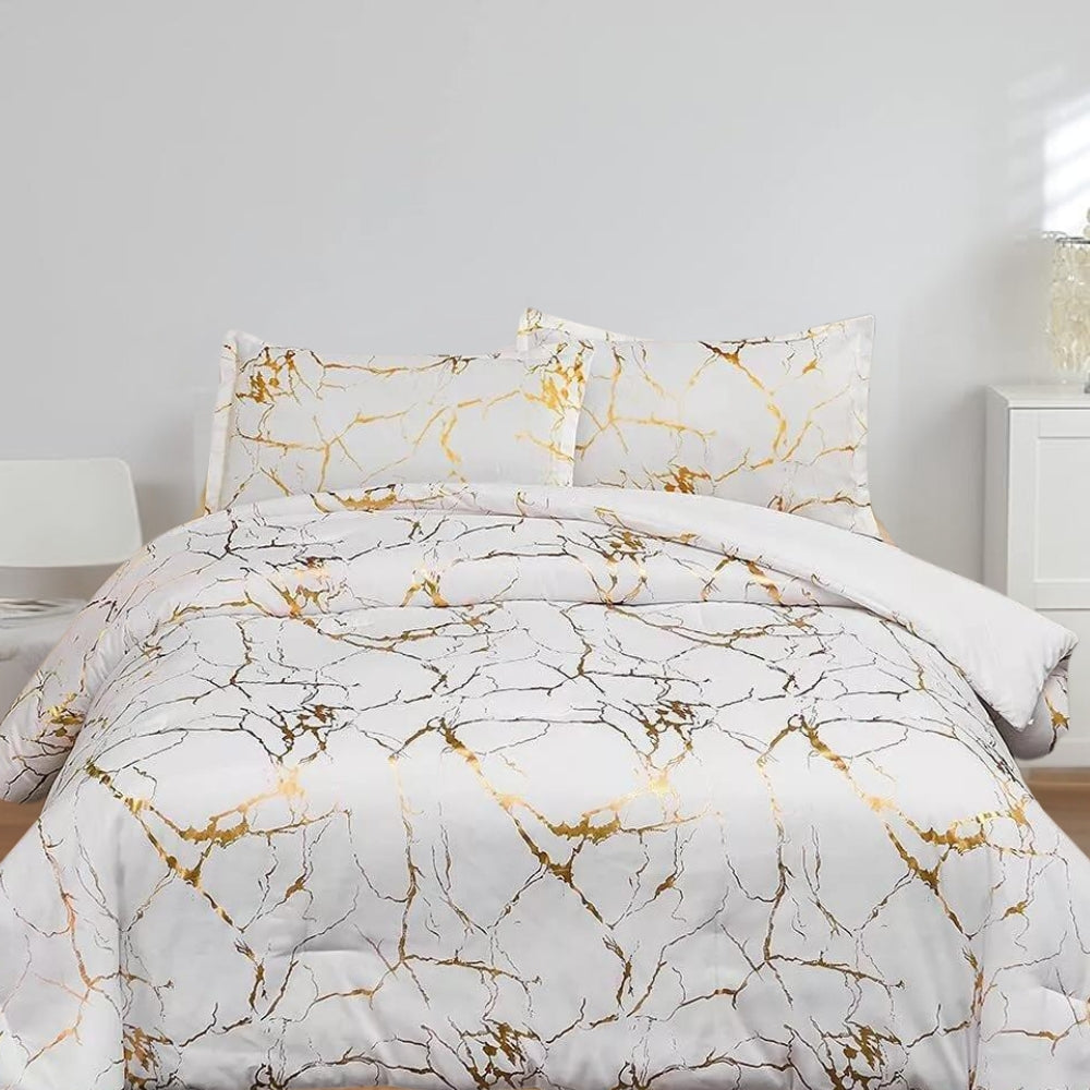 Lux Marble Duvet Cover Set with Pillowcases
