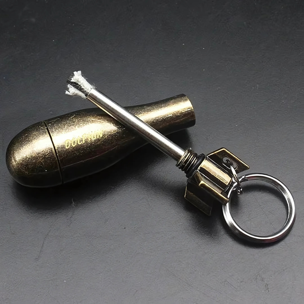 Waterproof Flint Fire Starter Keychain with Bottle Opener