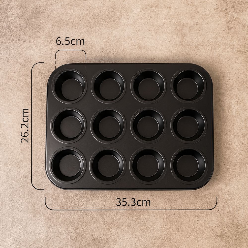 Non-Stick Carbon Steel Cupcake and Muffin Pan