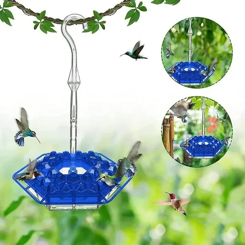 Hanging Hummingbird Feeder with Clear Nectar Reservoir